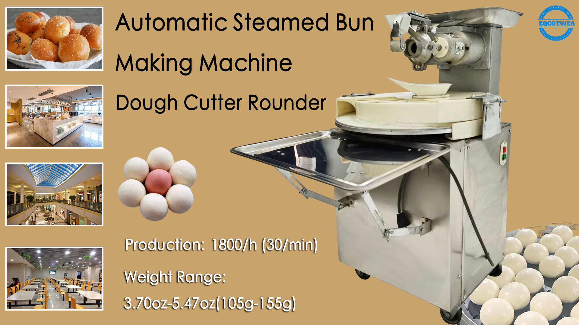 Amazon.com: EQCOTWEA Automatic Steamed Bun Making Forming Machine